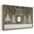 thumbnail image 4 of Wooded White Christmas Collection A - Framed Gallery Wrapped Holiday Canvas - 27 x 41 - Gold Frame, 4 of 9