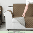 thumbnail image 7 of CHUN YI 1 Piece Sofa Couch Cover 6 Pockets with Elastic Straps Slipcover (Loveseat, Khaki), 7 of 7