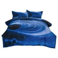 ANMINY Full/Queen Size Galaxies Comforter Set, Reversible Quilt Sky