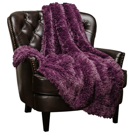 Chanasya Super Soft Shaggy Longfur Throw Blanket | Snuggly Fuzzy Faux Fur Lightweight Warm Elegant Cozy Plush Sherpa Microfiber Blanket | For Couch Bed Chair Photo Props -50 