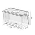 thumbnail image 3 of Refrigerator Organizer Bins, Clear Plastic Storage Containers, Fridge and Freezer Organizer, for Kitchen Cabinet and Pantry Storage, Transparent Plastic Box, by FAJHHA, 3 of 8