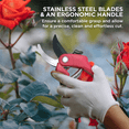 thumbnail image 6 of Nevlers 8 in. Red Heavy Duty Bypass Garden Pruning Shears, 6 of 9
