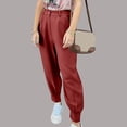 thumbnail image 2 of Inleife Womens Pants Clearance Women's Summer High Waisted Pants Casual Ankle Length Work Office Trouser With Pockets, 2 of 8