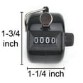 Toptie ABS Hand Tally Counter, 4Digit Mechanical Golf Clicker Counter