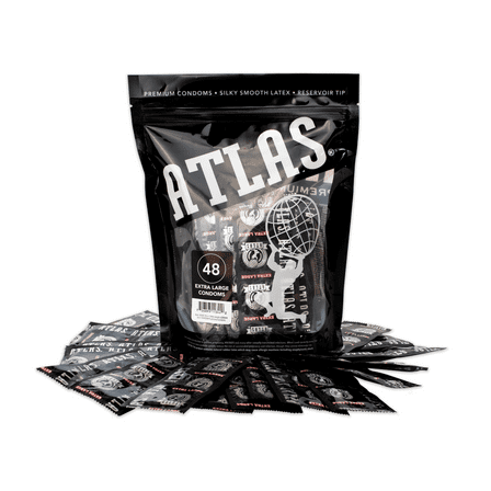 Atlas® Extra Large Condoms, Latex, 48-Pack