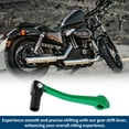 thumbnail image 5 of Folding Motorcycle Gear Shifter Lever for Bosuer 125 Aluminum Alloy Pedal Shift Lever Arm Green Lever Black Head, 5 of 6
