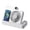 【white】, variant on Multifunctional Portable Fan with Wireless Phone Charger, Adjustable Angle, 12H Battery, 100 Wind Levels Smart Display for Outdoor Use