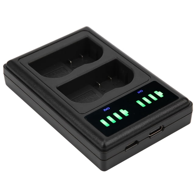 Camera Micro/TypeC Dual Port Camera Double Display Dual Dock Charger for ENEL15/EL15A Battery