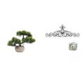 thumbnail image 1 of Colección De Bonsáis Artificiales Con Vegetación, Centro De Mesa Con Planta Artificial, Arte Mural De Metal Con Diseño De Pergamino, Placa Decorativa Floral Para Interiores Y Exteriores,, 1 of 8