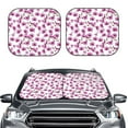 thumbnail image 2 of Goofa Orchids Flowers Pattern 2 Piece Car Windshield Sun Shade Foldable | Front Windshield Shade for Sun, Heat and UV Rays | Sunshade for Car Front Window-Large, 2 of 7