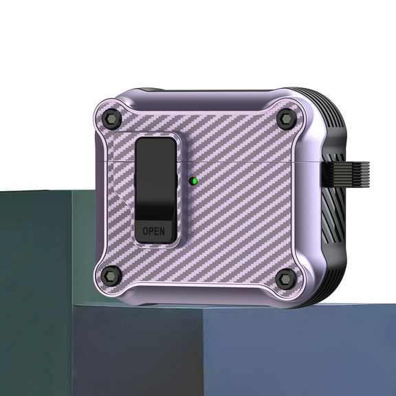 Allytechgroup for Apple Airpods 2nd Gen / 1st Gen Case with Keychain, [MagSafe Wireless Charging] Military Protective Case with Lanyard for Airpods 2nd Gen / 1st Gen, Purple