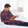 thumbnail image 6 of Sikiie Fireworks3 Mens Pajama Set, Soft Warm Long Sleeve Sleepwear, Cozy Button-Down Pjs for Men-Medium, 6 of 7