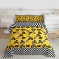 thumbnail image 2 of Feelyou Motorcycle Sport Boys Queen Comforter Set, Yellow Dirt Bike Lover Bedding Sets, Extreme Sports Reversible Bedding Comforter Set, Breathable Home Decor, 3-Piece, 2 of 8