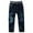 Blue, variant on Wdgfv Boys Elastic Mid Waist Washed Denim Jeans Full Length Straight Pants for Toddler Kids Comfortable Durable Stretch Blue 11-12 Years