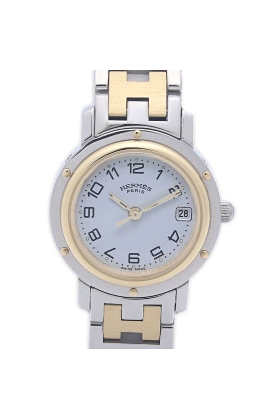 Pre-Owned HERMES Clipper CL4.220.130 3752, old buckle, women's watch, SSxGP, 130483