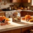 thumbnail image 4 of House Style Arched Wood Frame Tabletop Decor, Rustic Halloween Wall Art, Warm Spooky Artwork for Shelf Styling, Desk Decor, Living Rooms, Walls, 8.9 X 7.2 Inch, 4 of 7