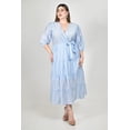 thumbnail image 1 of Vestido cruzado con olanes Roman Fashion /Tallas Extras, 2770 (Azul cielo) azul cielo 42, 1 of 6