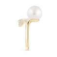 thumbnail image 3 of ANGARA South Sea Cultured Pearl Olive Leaf Wrap Ring in 14K Yellow Gold for Women | June Birthstone, Birthday, Anniversary, Jewelry Gift for Women | Pearl Ring, 3 of 8