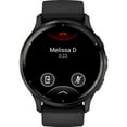 thumbnail image 2 of Restored Garmin Venu 3 Health and Fitness GPS Smartwatch , Android, iOS 010-N2784-01/1B ,Alarm, Altimeter, Calendar Function, Compass, Customizable, GPS, Music, Oximeter, Stopwatch, Timer , Slate Bezel / Black Band 45mm, 336 Hour Battery Life, 3 Gram, 2 of 12