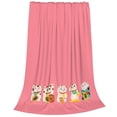 thumbnail image 2 of KLL Cute Cat Pattern Fleece Throw Blanket,Fleece Throw Blankets for Couch & Bed All Season Use-80"x60", 2 of 7