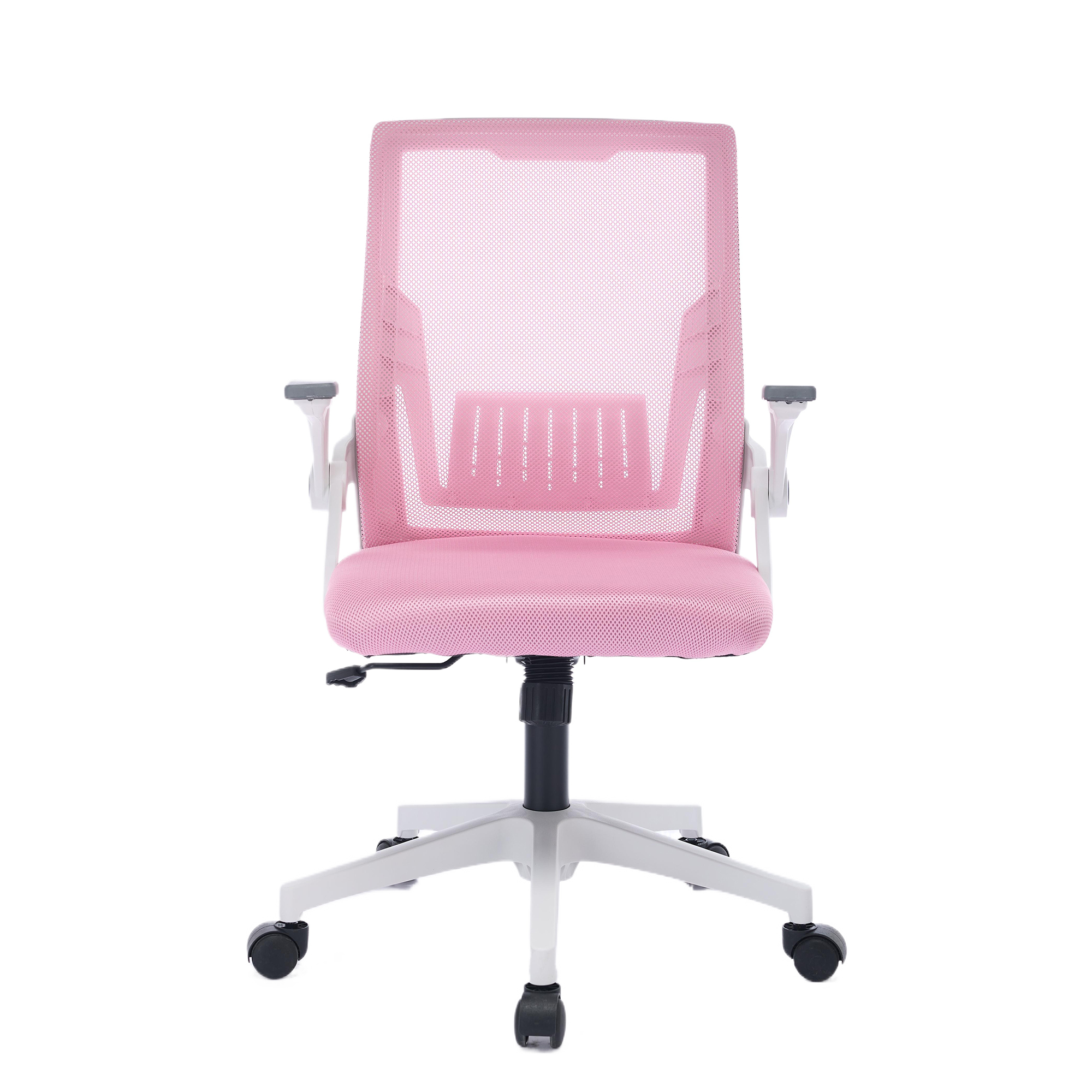 Office Chair with Flip-up Armrests Ergonomic Computer Desk Chair Foldable Mesh Task Chair with Wheels Adaptive Lumbar Support Swivel Tilt Comfortable Study Chair for Student