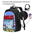 thumbnail image 2 of Goofa Roblox Pattern USB Backpack with Charging Port - Large Capacity Travel Backpack , Computer Backpack , Multi-Pocket Laptop Backpack, 2 of 7