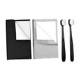 thumbnail image 2 of Kit limpiador de joyas de plata, multifuncional, premium, fácil de usar, práctico, compacto, con 2 cepillos, de doble cara, para pendientes. Negro y gris claro, 2 of 8
