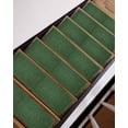 thumbnail image 3 of Dark Green Burlap Texture Non-Slip Stair Treads for Wooden Steps, 7 Pack-8x30in Carpet Stair Mats with Adhesive Backing, Noise-Reducing Step Covers for Indoor Stairs, Easy to Install & Residue-Free, 3 of 7