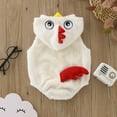 thumbnail image 6 of Lovzfmll Newborn Boys Girls Chicken Animal Onesie, Fleece Hooded Halloween Costume, Cozy Plush Romper Outfit, Cute Gift for 0-24 Months, 6 of 8