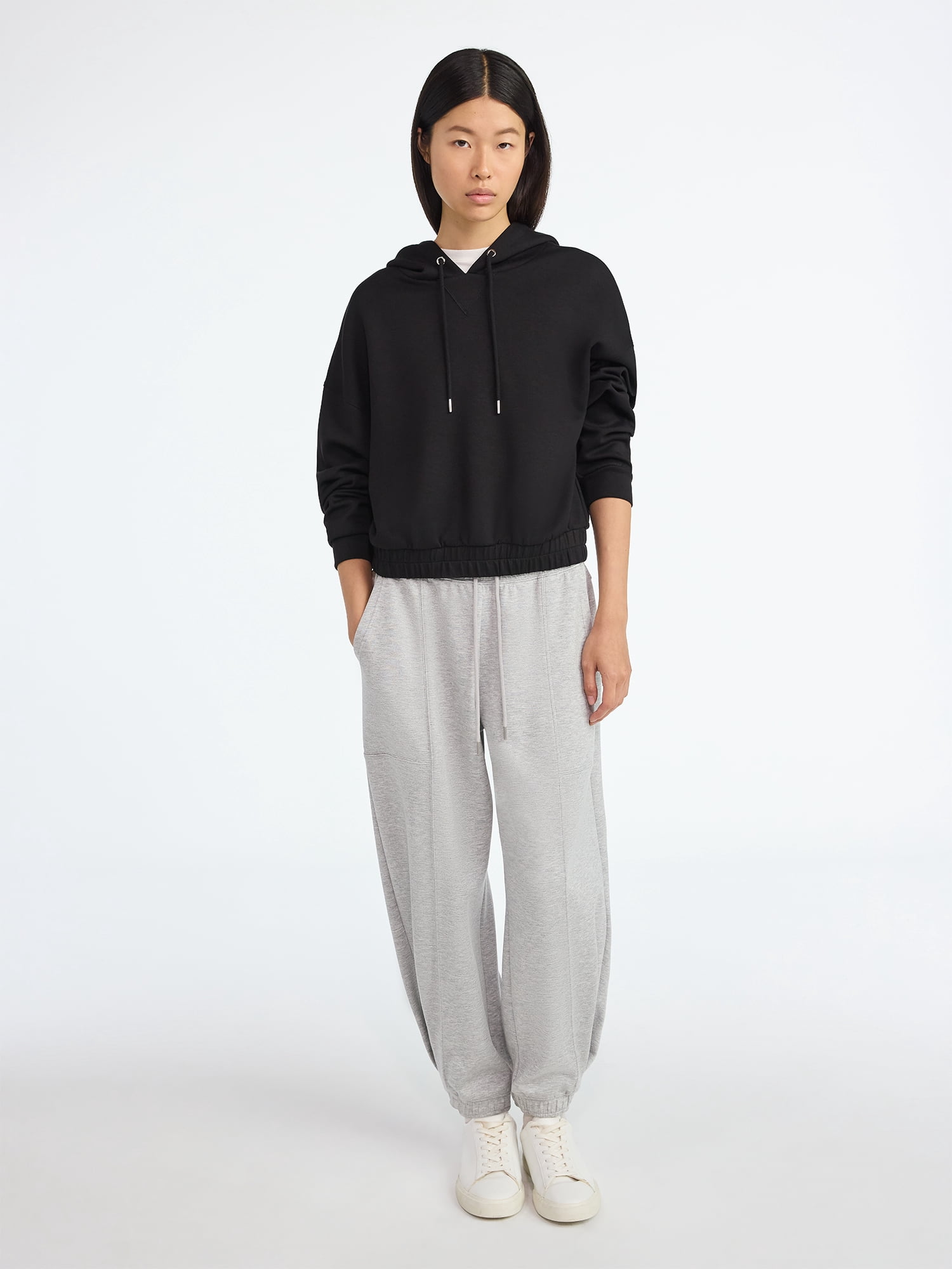 Scoop Women's and Women's Plus New Scubaknit Pullover Hoodie, Sizes XS-4X