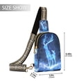 thumbnail image 2 of Stylish Leather Crossbody Bag 8.46x5.9x2.16In Easy To Carry Multi-Purpose Travel Hiking Shopping Fashion Bag Blue Elk, 2 of 7