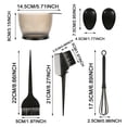 thumbnail image 3 of Set Of 5 Hair Dyeing Tools Brush Comb Hairdressing Measuring Jug Transparent Perm Scale Cup Black, 3 of 6