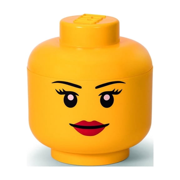 LEGO Large Yellow Minifigure Storage Head, Girl
