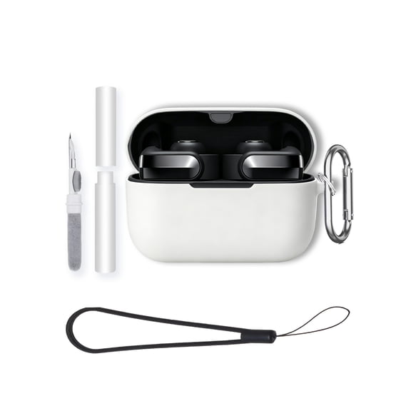 HYRACPO Soft Silicone Case for Bose Ultra Open Earbuds (2nd Gen), Shockproof & Anti-Scratch Protective Cover, Anti-Lost & Dustproof-White
