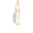 thumbnail image 2 of Angara Natural Opal Necklace - Vintage Style Opal Pendant Necklace in 14K Yellow Gold for Women (Size-7x5mm) - October Birthstone Jewelry | 14K Yellow Gold Necklace, 2 of 10
