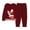 AB269 Wine, variant on Bainana Christmas Unisex Kids Pajamas Santa Claus Print Long Sleeve T-Shirt Pants Loungewear Boys And Girls Daily Casual Clothes Set, Size 2-3 Years