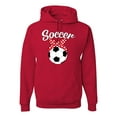 thumbnail image 2 of Wild Bobby, Cute Soccer Mom Ribbon Soccer Ball Gift Sports, Mother's Day, Unisex Graphic Hoodie Sweatshirt, Red, Medium, 2 of 3