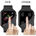 thumbnail image 4 of [2 Pack]Tempered Glass Screen Protector , Compatible for Apple Watch with Hard Black Case, Easy Installation Bubble-Free Cover for iWatch Accessories(38/40/42/44mm), 4 of 5