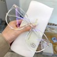 thumbnail image 5 of Anti-blue Glasses Retro Metal Frame Glasses Men And Women General Goggles ComfortableTransparent White, 5 of 5