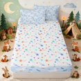 thumbnail image 4 of Erosebridal Goose Zipper Twin Comforter Sets with Fitted Sheet and 2 Pillowcases for Boys Girls, Blue Background Zipper Bedding Set, Stars Reversible, 4 of 7