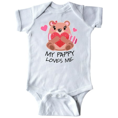

Inktastic My Pappy Loves me- bear and hearts Gift Baby Boy or Baby Girl Bodysuit