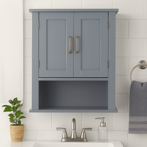 Teamson Home Mercer Two-Door Removable Wall Cabinet