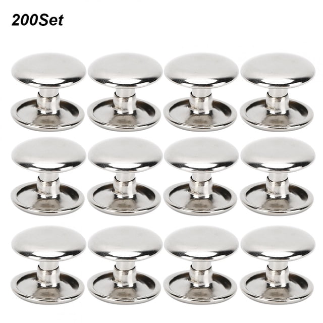 YLSHRF Double Cap Rivet, Double‑Sided Rivet, Round Stud Nail Belts For Leather Craft Bags Clothes Home