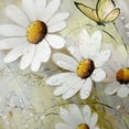 thumbnail image 3 of Yellow Daisy Floral Shower Curtain, Farm Rustic Farmhouse and Butterfly on Country Wooden Shower Curtain, Yellow Daisy Floral Shower Curtain with Hooks, 60X70Inches(Yellow), 3 of 5