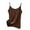 Coffee, variant on Women Solid Color V Neck Thin Strap Camisole Sleeveless Fitted Vest Tank Top For Women For Innerwear Layering Black，L