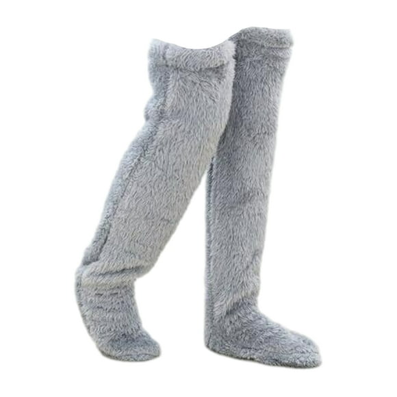 Maytalsory High-Elastic Comfort Enjoy Flexibility And Comfort Snuggs Cozy Socks Warm Over Knee Snuggs Footwear Grey
