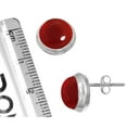 thumbnail image 3 of 925 Sterling Silver Earring Garnet Quartz Handmade Jewelry, 3 of 4