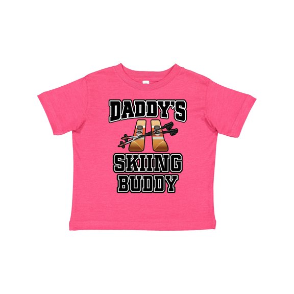 Inktastic Daddys Skiing Buddy Kids Skis Boys or Girls Toddler T-Shirt