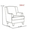 thumbnail image 2 of Southern Home Furnishings Theron Indigo Polyester Accent Chair - Blue Finish, 2 of 3