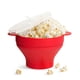 thumbnail image 4 of Bolso Tejido Cuencos de silicona para palomitas de maíz Cubo de palomitas de maíz para microondas plegable Utensilios de cocina (Rojo) Likrtyny Libre de BPA, 4 of 9